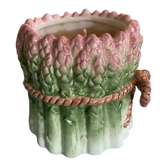 Fitz & Floyd Classics Candle Asparagus Vegetable Poured Wax Ceramic 3 1/2 inches - Picture 6 of 7